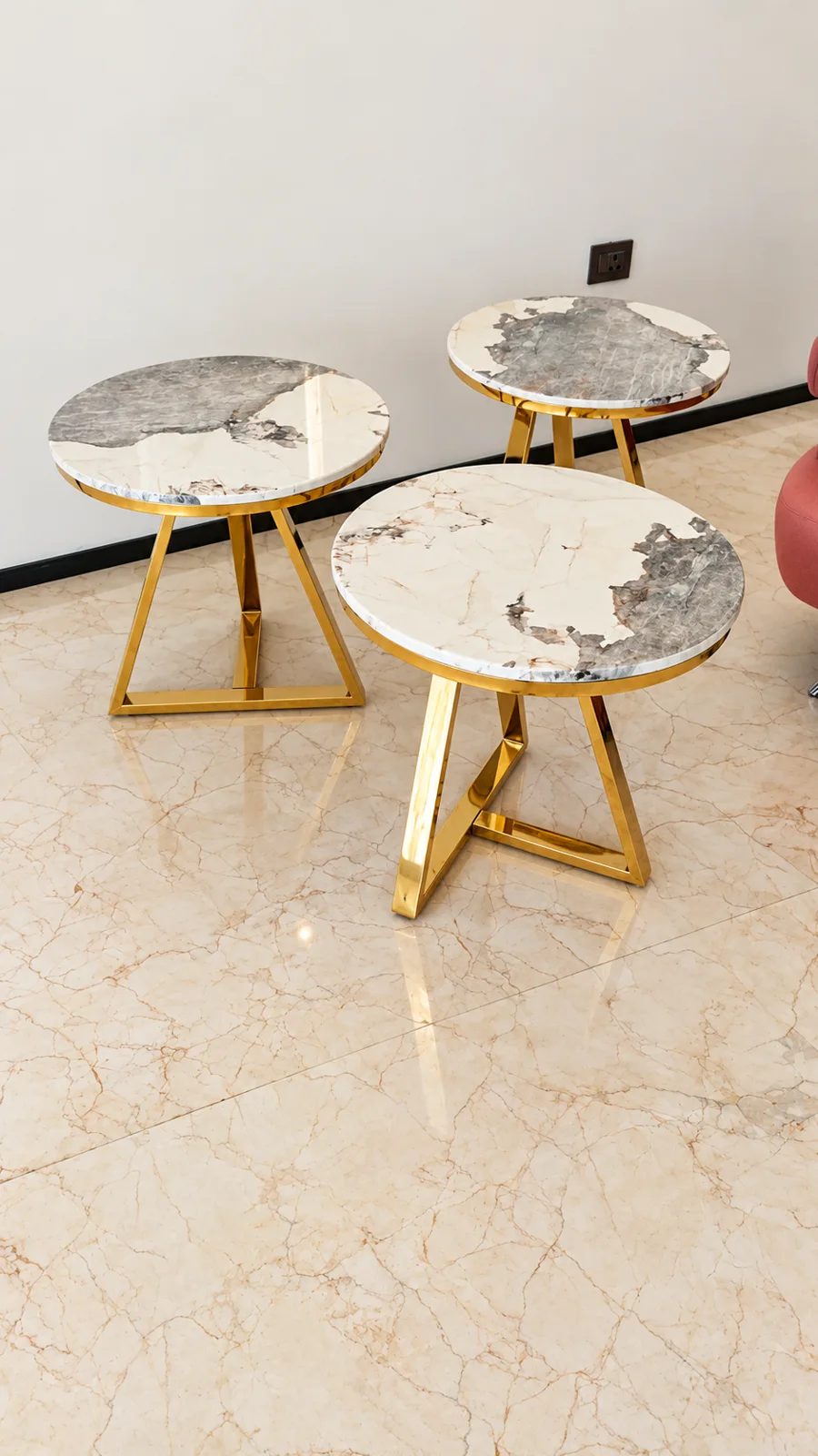 Marble Tables in a Modern Interior